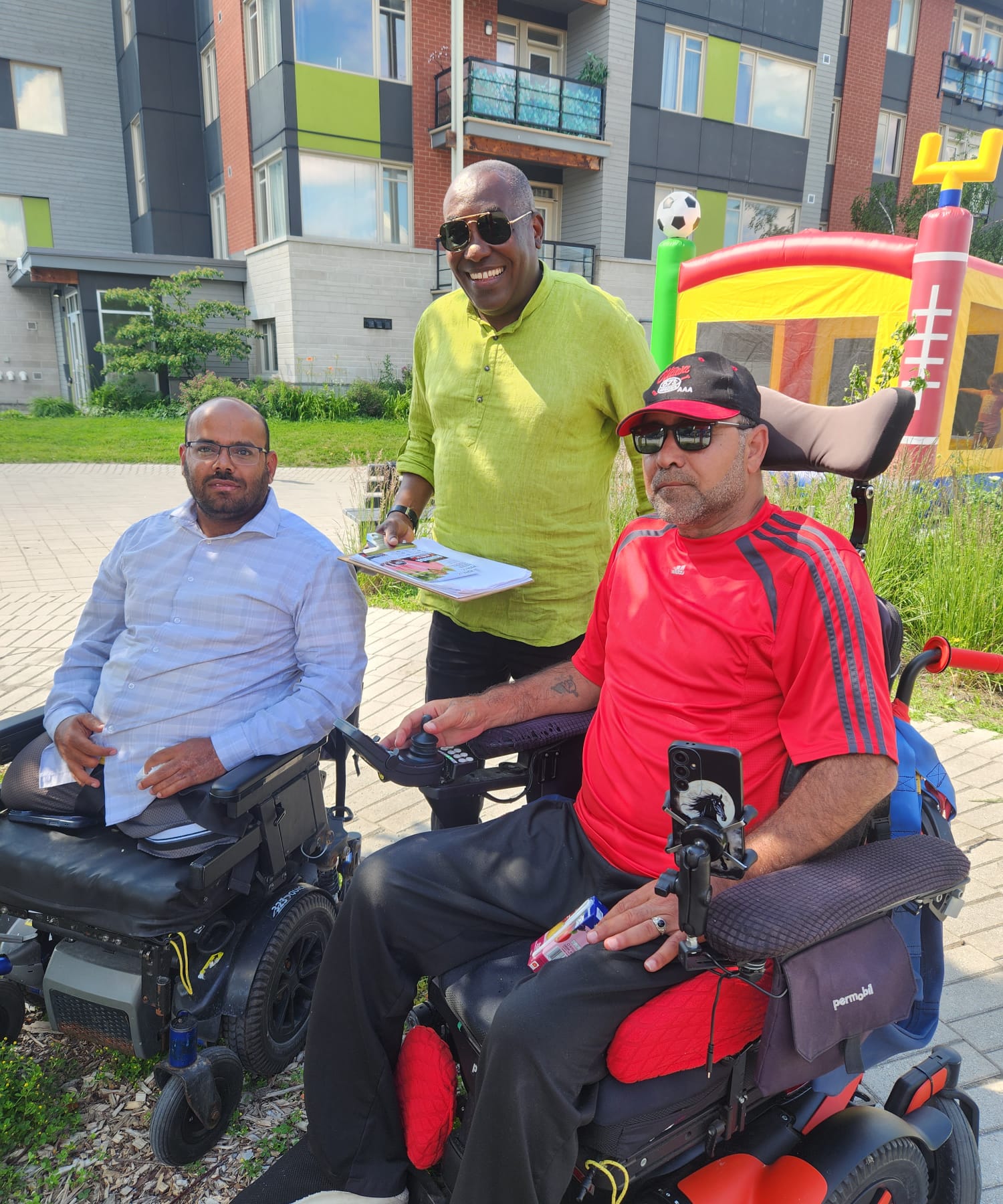 Jules with residents